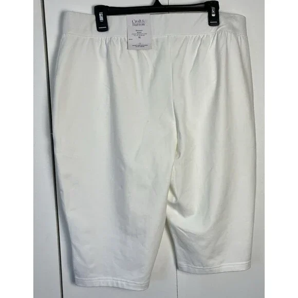 Croft & Barrow Womens Petite XL Skimmer White Bermuda Shorts NWT - Picture 8 of 8